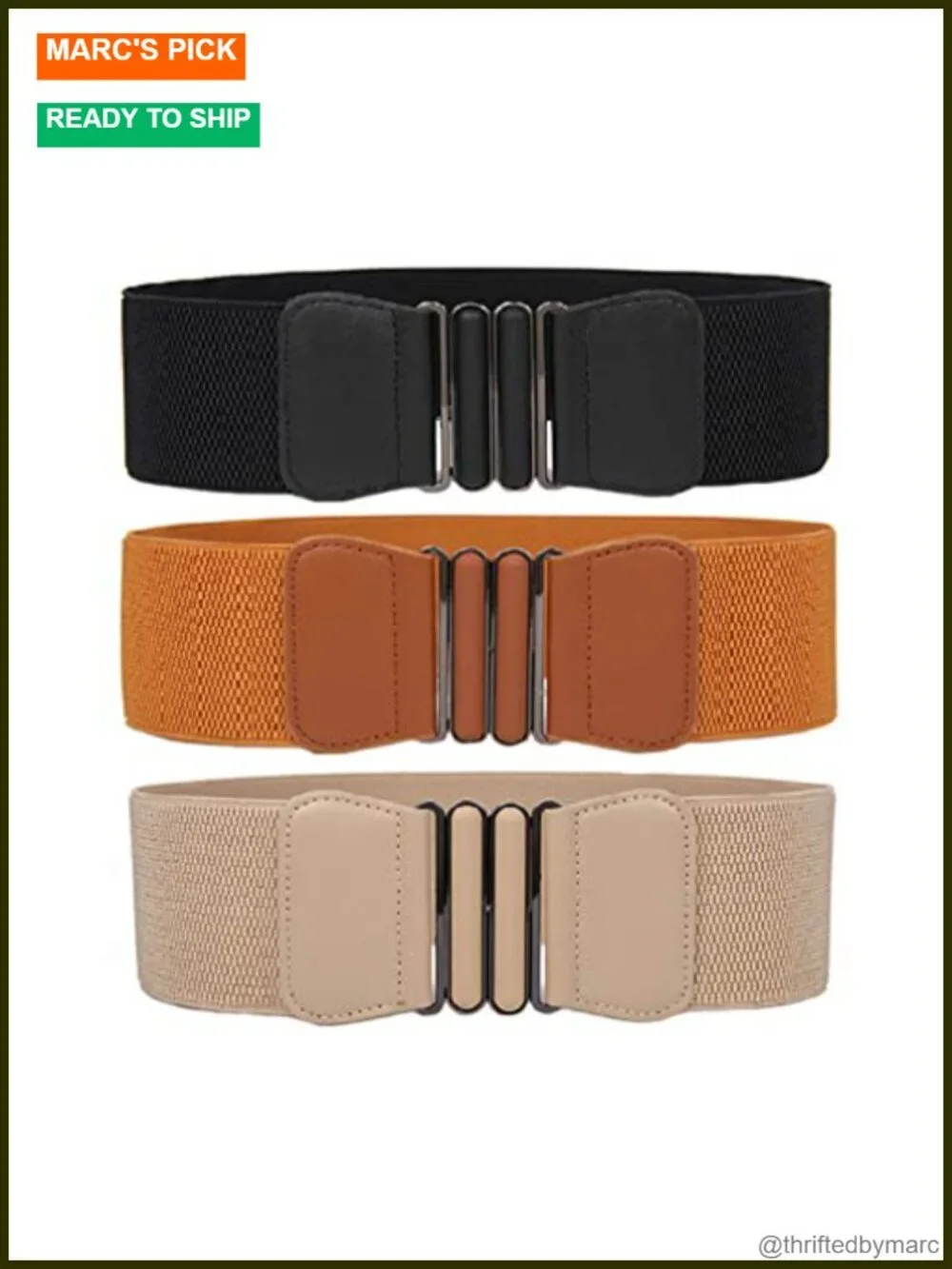 Elastic Wide Stretchy Waist Cinch Belt for Dresses, Polyester Spandex Faux